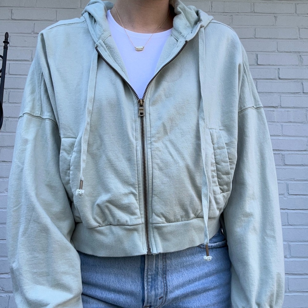 Light Green Hoodie Zip Up!